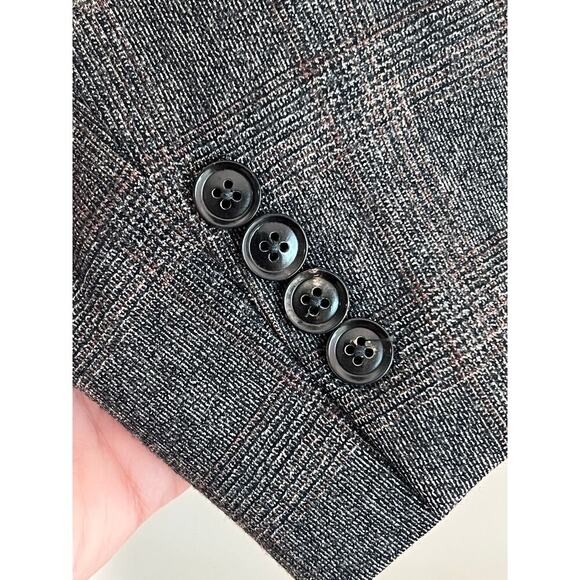 Ted Baker London Kyle SPJ Plaid Long Sleeve Notch Lapel Single Breast Blazer 44R - Picture 5 of 10
